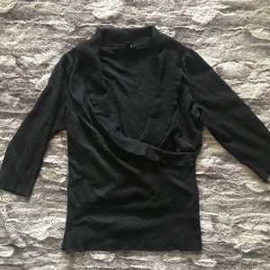 Black cross front sweater